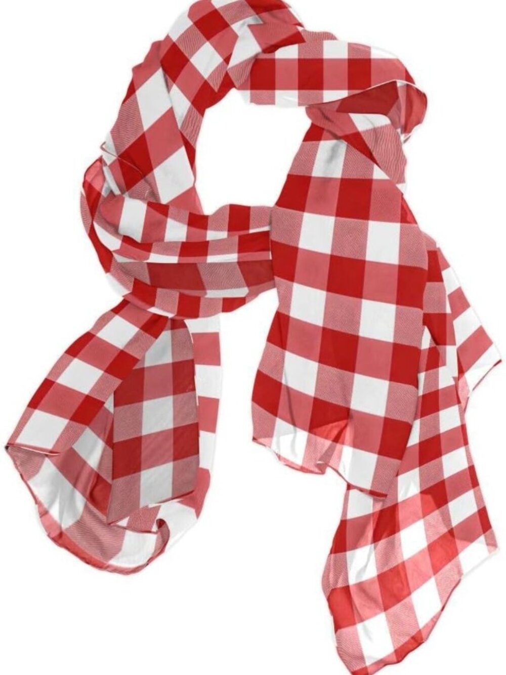 Romantic Pink Tulip Sheer Scarf Wrap - Lightweight Soft Chiffon Infinity Shawl